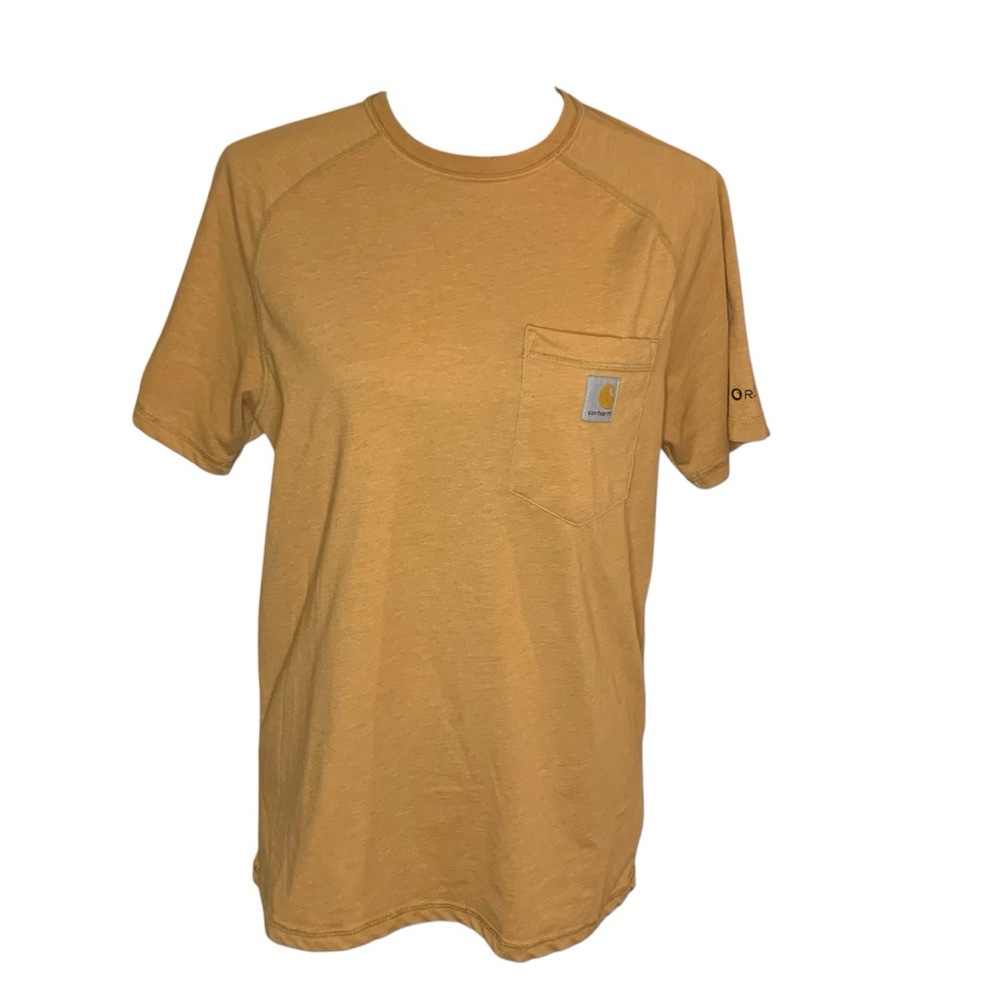 Carhartt Unisex Relaxed Fit Force Short Sleeve Mustard Tee Shirt